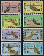 Thailand 1975 Royal Barks 8v, Mint NH, Transport - Ships And Boats - Schiffe