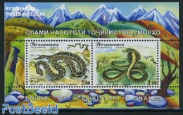 Tajikistan 2007 Snakes S/s, Mint NH, Nature - Reptiles - Snakes - Tajikistan