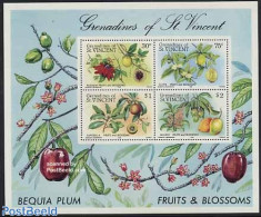 Saint Vincent & The Grenadines 1985 Fruits & Flowers S/s, Mint NH, Nature - Flowers & Plants - Fruit - Obst & Früchte