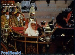 Virgin Islands 1986 Andrew & Sarah Wedding S/s, Mint NH, History - Kings & Queens (Royalty) - Familles Royales