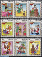 Grenada 1983 Christmas, Disney 9v, Mint NH, Nature - Religion - Cats - Christmas - Art - Disney - Kerstmis