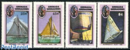 Grenada Grenadines 1987 Americas Cup 4v, Mint NH, Sport - Transport - Sailing - Sport (other And Mixed) - Ships And Bo.. - Sailing