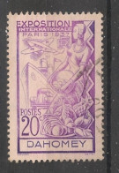 DAHOMEY - 1937 - N°YT. 103 - Exposition Internationale 20c Violet - Oblitéré / Used - Gebruikt