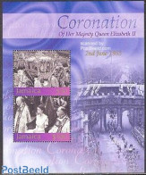 Jamaica 2003 Coronation S/s, Mint NH, History - Transport - Kings & Queens (Royalty) - Coaches - Königshäuser, Adel