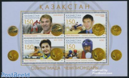 Kazakhstan 2007 Olympic Champions 4v M/s, Mint NH, Sport - Athletics - Boxing - Olympic Games - Skiing - Athlétisme