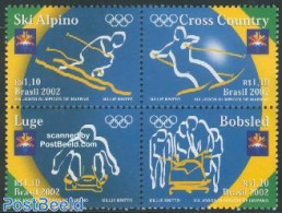 Brazil 2002 Olympic Winter Games Salt Lake City 4v [+], Mint NH, Sport - (Bob) Sleigh Sports - Olympic Winter Games - .. - Unused Stamps