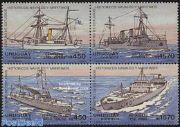 Uruguay 1991 Ships 4v [+], Mint NH, Transport - Ships And Boats - Ships
