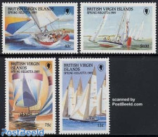 Virgin Islands 1989 Regatta 4v, Mint NH, Sport - Transport - Sailing - Ships And Boats - Zeilen