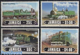 Jamaica 1985 Locomotives 4v, Mint NH, Transport - Railways - Trains