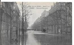 PARIS, Crue De La Seine - Janvier 1910, Boulevard Hausmann - De Overstroming Van 1910