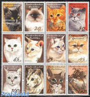 Netherlands Antilles 2003 Cats 12v Sheetlet, Mint NH, Nature - Cats - Andere & Zonder Classificatie