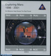 Palau 1999 Mars Exploration 6v M/s, Mint NH, Transport - Space Exploration - Andere & Zonder Classificatie