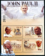 Palau 2004 Pope John Paul II 4v M/s, Mint NH, Religion - Pope - Religion - Popes