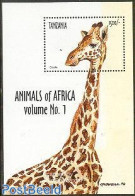 Tanzania 1999 Giraffe S/s, Mint NH, Nature - Animals (others & Mixed) - Giraffe - Tanzania (1964-...)