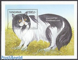 Tanzania 1999 Black & White Persian Cat S/s, Mint NH, Nature - Cats - Tansania (1964-...)