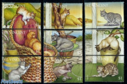 Saint Vincent 1995 Cats 9v, Mint NH, Nature - Cats - St.Vincent (1979-...)