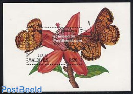 Maldives 1991 Phyclodes Tharos S/s, Mint NH, Nature - Butterflies - Flowers & Plants - Maldiven (1965-...)