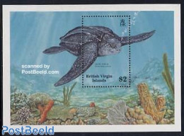 Virgin Islands 1988 Protected Animals S/s, Mint NH, Nature - Reptiles - Turtles - Iles Vièrges Britanniques