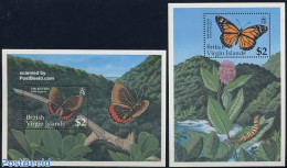 Virgin Islands 1991 Butterflies 2 S/s, Mint NH, Nature - Butterflies - Britse Maagdeneilanden
