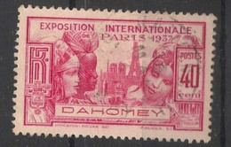 DAHOMEY - 1937 - N°YT. 105 - Exposition Internationale 40c Rose - Oblitéré / Used - Gebruikt
