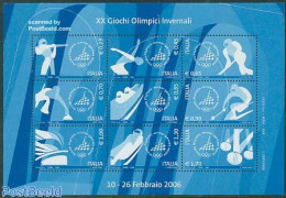 Italy 2006 Olympic Winter Games 9v M/s, Mint NH, Sport - (Bob) Sleigh Sports - Ice Hockey - Olympic Winter Games - Ska.. - Otros & Sin Clasificación