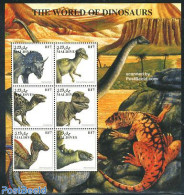 Maldives 1997 Preh. Animals 6v M/s, Triceratops, Mint NH, Nature - Prehistoric Animals - Vor- U. Frühgeschichte