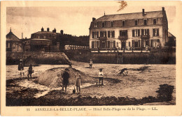 FRANCE - ASNELLE (14) - Hôtel Belle-Plage - Enfants Construisant Un Monticule De Sable - Cpa TRES RARE !!! - Other & Unclassified