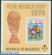 Maldives 1974 World Cup Football Germany S/s, Mint NH, Sport - Football - Maldiven (1965-...)