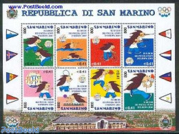 San Marino 2001 Piccolo States Games 8v M/s, Mint NH, Sport - Cycling - Shooting Sports - Sport (other And Mixed) - Ta.. - Unused Stamps