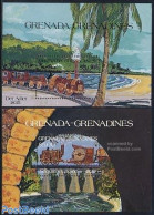 Grenada Grenadines 1984 Locomotives 2 S/s, Mint NH, Transport - Railways - Eisenbahnen