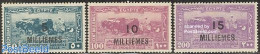 Egypt (Kingdom) 1926 Overprints 3v, Unused (hinged), Nature - Cattle - Unused Stamps