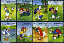 Antigua & Barbuda 1991 Disney, Golf 8v, Mint NH, Sport - Golf - Art - Disney - Golf