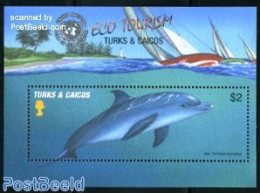 Turks And Caicos Islands 2002 Eco Tourism S/s, Mint NH, Nature - Various - Sea Mammals - Lighthouses & Safety At Sea -.. - Fari