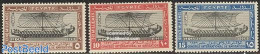 Egypt (Kingdom) 1926 Int. Navigation Congress 3v, Unused (hinged), Transport - Various - Ships And Boats - Lighthouses.. - Unused Stamps