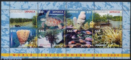 Jamaica 2004 World Environmental Day 8v M/s, Mint NH, Nature - Transport - Environment - Fish - Reptiles - Shells & Cr.. - Protección Del Medio Ambiente Y Del Clima
