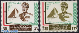 Egypt (Republic) 1981 Anwar Sadat 2v, Mint NH, History - Nobel Prize Winners - Politicians - Ungebraucht