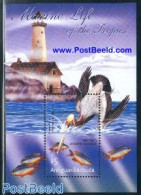 Antigua & Barbuda 2001 Marine Life S/s, Mint NH, Nature - Various - Birds - Fish - Lighthouses & Safety At Sea - Fishes