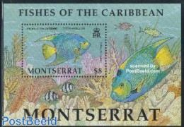 Montserrat 2002 Queen Angelfish S/s, Mint NH, Nature - Fish - Poissons