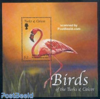 Turks And Caicos Islands 2002 Greater Flamingo S/s, Mint NH, Nature - Birds - Flamingo - Autres & Non Classés