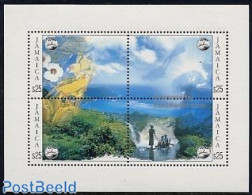 Jamaica 1994 Tourism S/s, Mint NH, Nature - Sport - Birds - Parrots - Water, Dams & Falls - Diving - Immersione