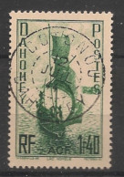 DAHOMEY - 1941 - N°YT. 134 - Lac Nokoué 1f40 Vert - Oblitéré / Used - Oblitérés