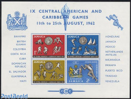 Jamaica 1962 Central American Games S/s, Mint NH, History - Sport - Coat Of Arms - Cycling - Sport (other And Mixed) -.. - Ciclismo