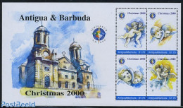 Antigua & Barbuda 2000 Christmas 4v M/s, Mint NH, Religion - Christmas - Weihnachten