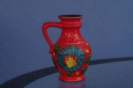 C/ Vase Pichet W Germany Scheurich (1945-1960) Rouge Sang De Boeuf  Ref 87 17 Le Vallauris Allemand Céramique Ceramic - Autres & Non Classés