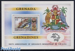 Grenada Grenadines 1981 100 Years UPU Membership S/s, Mint NH, Transport - U.P.U. - Railways - U.P.U.