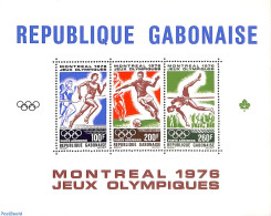 Gabon 1976 Olympic Games Montreal 1976 S/s, Mint NH, Sport - Athletics - Football - Olympic Games - Nuevos