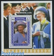 Turks And Caicos Islands 1990 Queen Mother S/s, Mint NH, History - Kings & Queens (Royalty) - Königshäuser, Adel