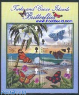 Turks And Caicos Islands 2000 Butterflies 6v M/s, Anteos Clorinde, Mint NH, Nature - Butterflies - Altri & Non Classificati