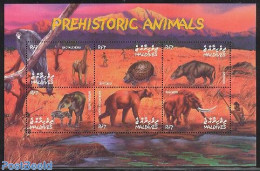 Maldives 2002 Prehistoric Animals 6v M/s, Mint NH, Nature - Prehistoric Animals - Preistorici