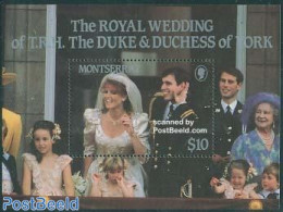 Montserrat 1986 Andrew & Sarah Wedding S/s, Mint NH, History - Kings & Queens (Royalty) - Case Reali